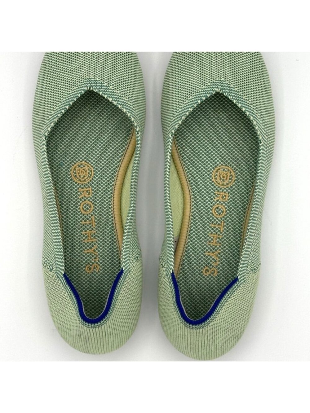 Rothy's Ballet Flats Women Size 6 Retired Mint Green Knit Eco-Friendly Shoes - Picture 6 of 11